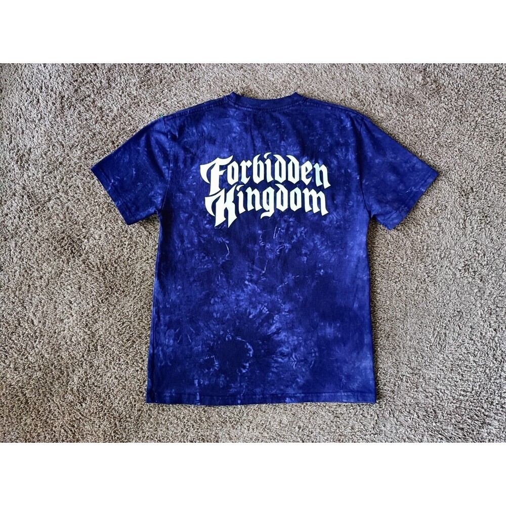 Forbidden Kingdom T-Shirt Men's Small Purple Acid Wash Short Sleeve